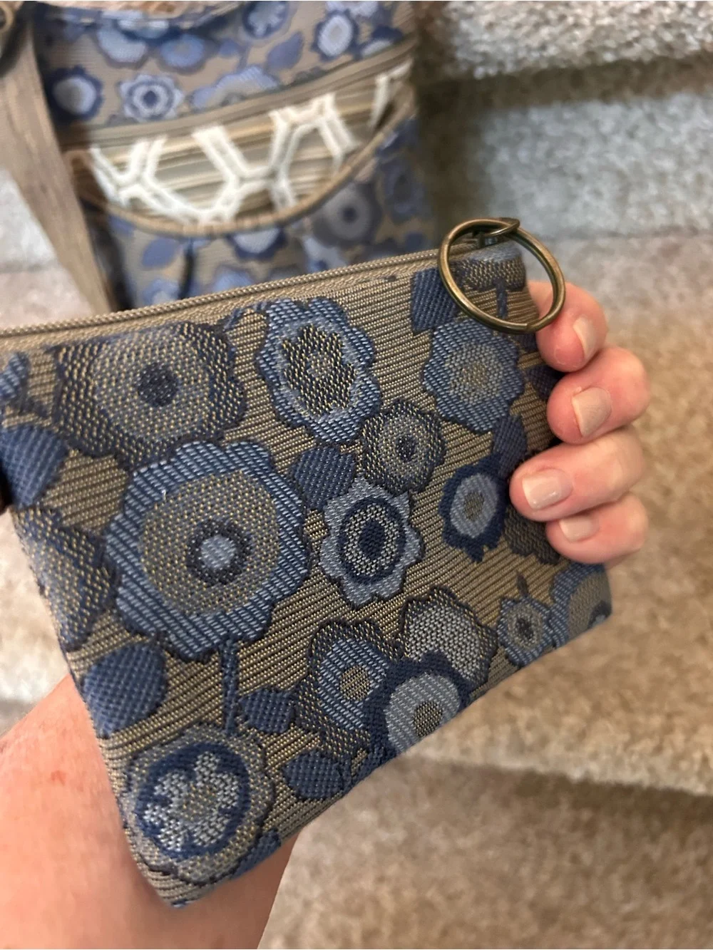 Maruca Busy Body Cross Body Bag. handmade in Boulder, CO. Floral. With zip pouch